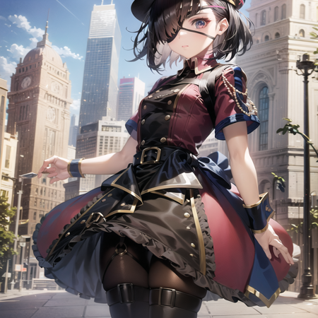 a anime female dressed standing,1girl, eyepatch, pantyhose, black hair, wrist cuffs, boots, sol (2).png